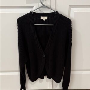 LOFT Women's Classic Black Cardigan